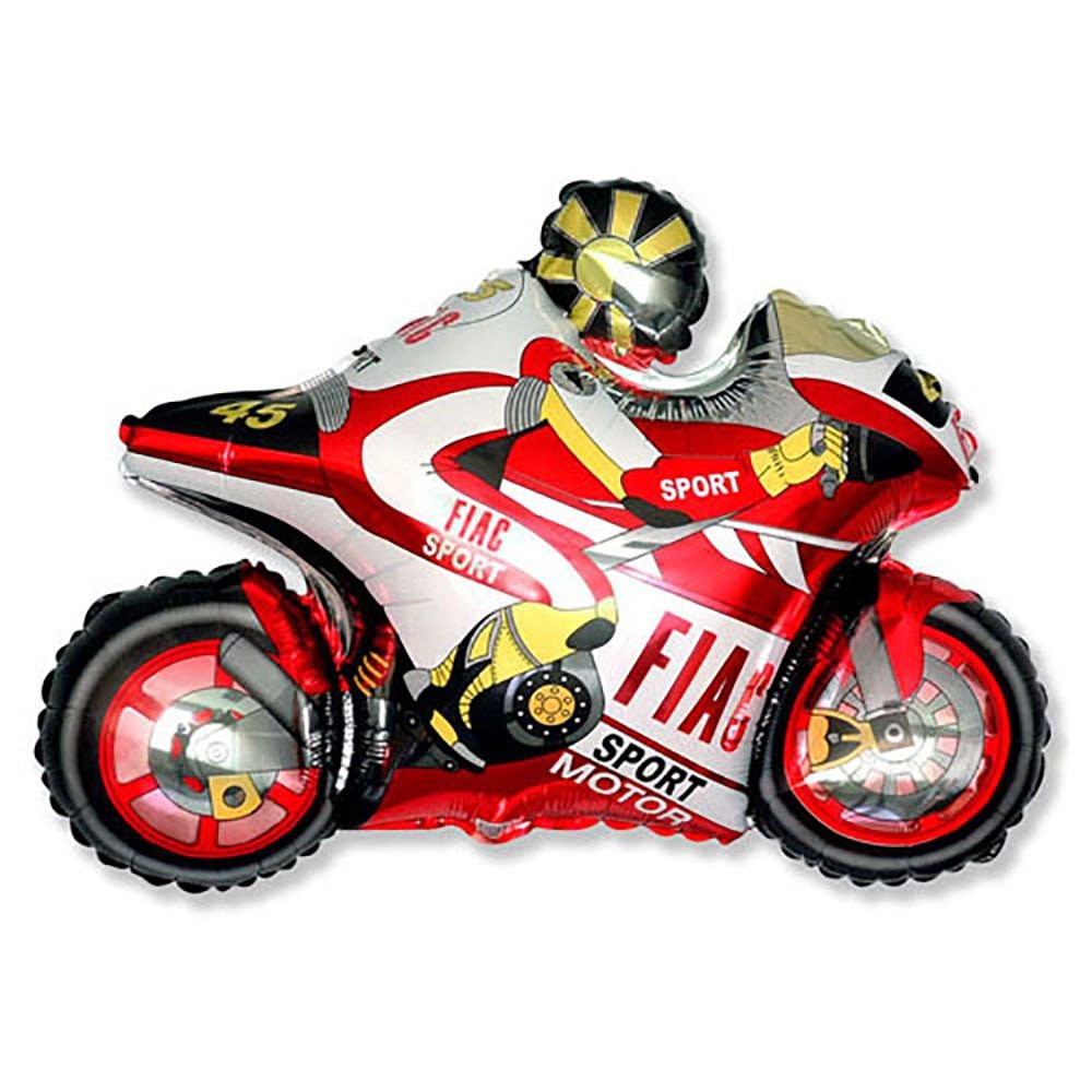 Foil Balloon Motorbike Red