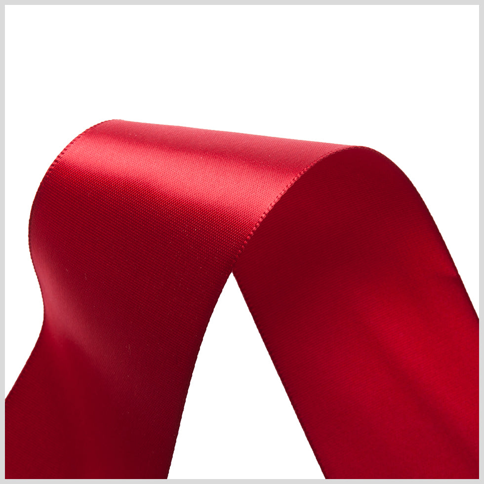 1.5" Scarlet Single Face Satin Ribbon