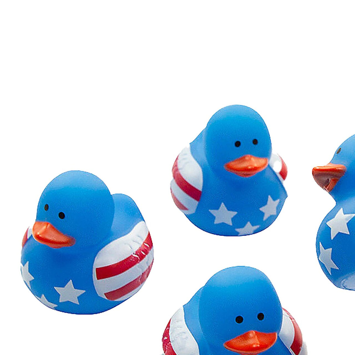 1 1/2" Mini Patriotic US Flag Stars & Stripes Rubber Ducks - 24 Pieces