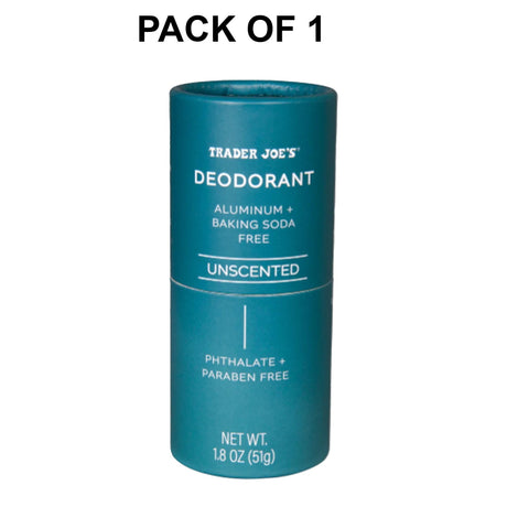 Trader Joe’s Unscented Deodorant - Backing Soda Free | 1.8 Oz