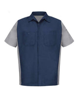 Red Kap Men's Short Sleeve Automotive Crew Shirt