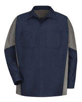 Red Kap Men's Long Sleeve Automotive Crew Shirt