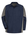 Red Kap Men's Long Sleeve Automotive Crew Shirt