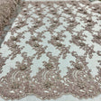 Beaded 3D Floral Lace Fabric 52" Wide