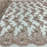 Beaded 3D Floral Lace Mesh