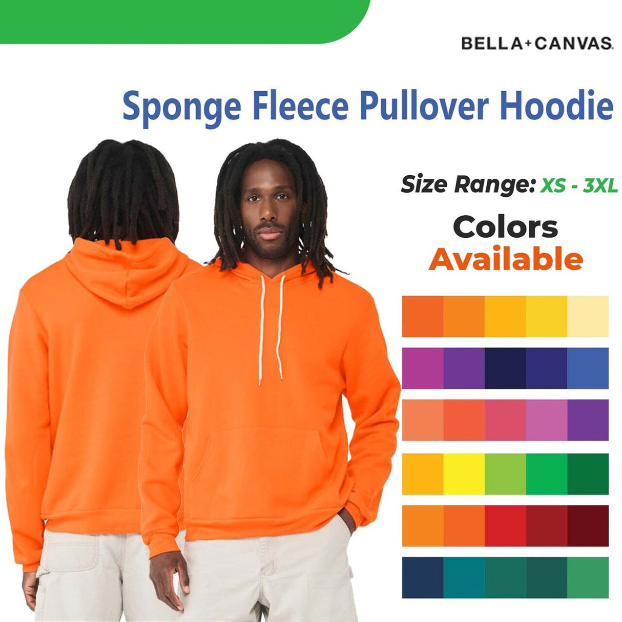 Bella + Canvas® Sponge Fleece Pullover Hoodie