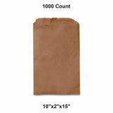 Flat Kraft Paper Bags 10" x 2" x 15"