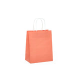 Bright Matte Shopping Bag with White Interior 6" x 3 1/4" x 8 3/8"