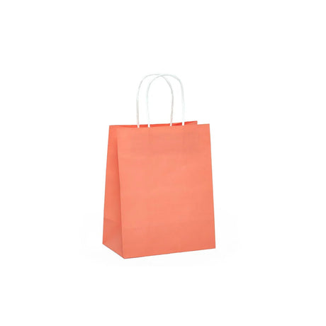 Bright Matte Shopping Bag with White Interior 6" x 3 1/4" x 8 3/8"