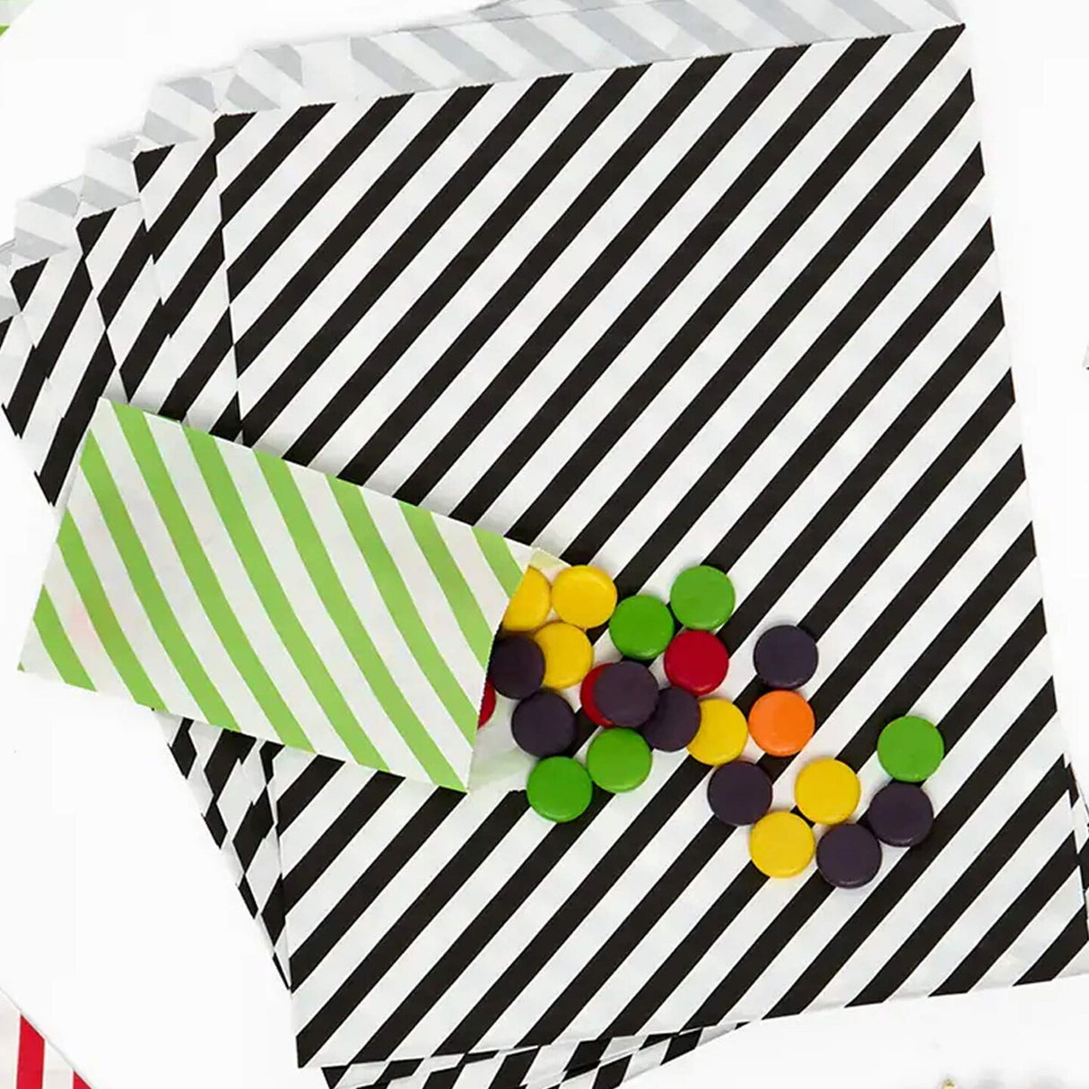 Large Diagonal Stripes Merchandise Bags 8 1/2" x 11"