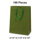 Wide Pinstripe Paper Euro Totes 6 1/4'' X 3 1/2'' X 8 1/2'' Trendy