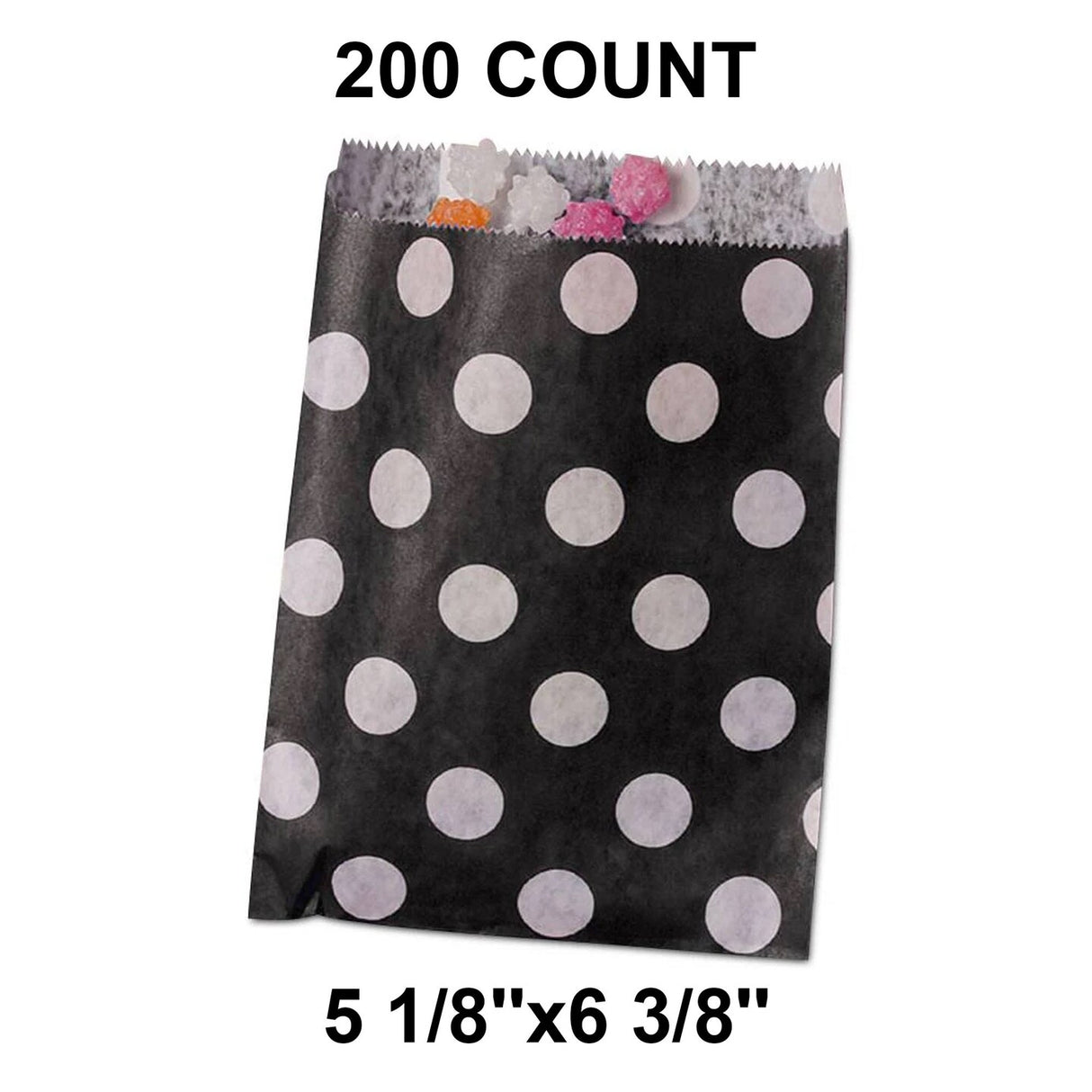 Large Dots Paper Merchandise Bags 5 1/8" x 6 3/8"