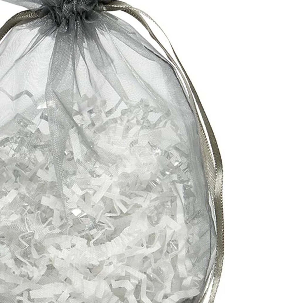 Wide Round Flat Bottom Organza Bags 6 1/2'' x 4'' x 7'' for Party Gifts