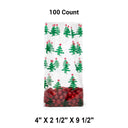 Holiday Patterned Cello Treat Bags 4” x 2.5” x 9.5”