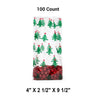 Holiday Patterned Cello Treat Bags 4” x 2.5” x 9.5”