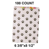 Paw Print Paper Gift Bags 6 3/8" x 8 1/2"