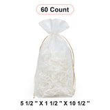 Flat Bottom Organza Bags 5 1/2''x11/2''x10 1/2'' for Special Occasions