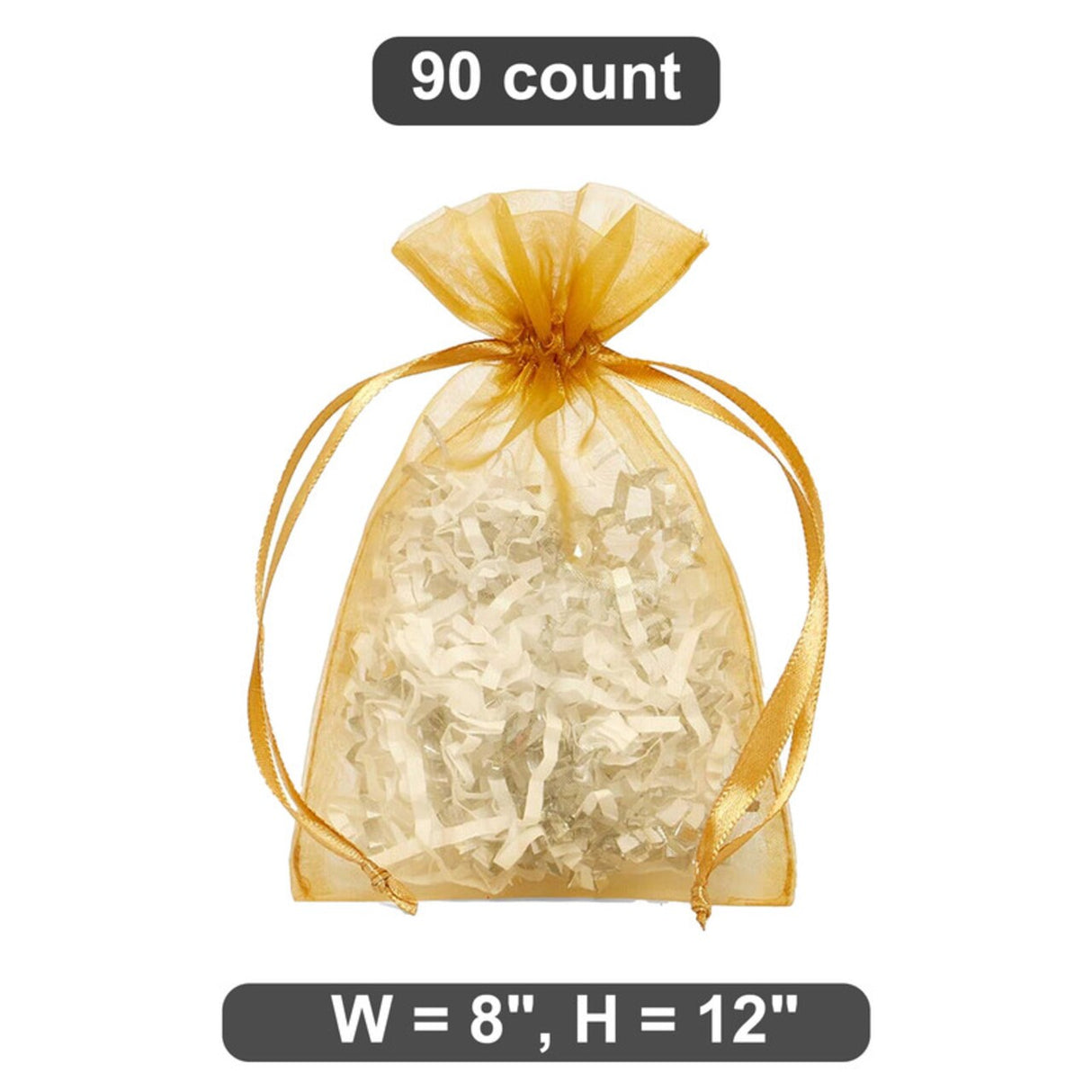 Spacious Gift Wrapping Option 8" x 12" Organza Bag