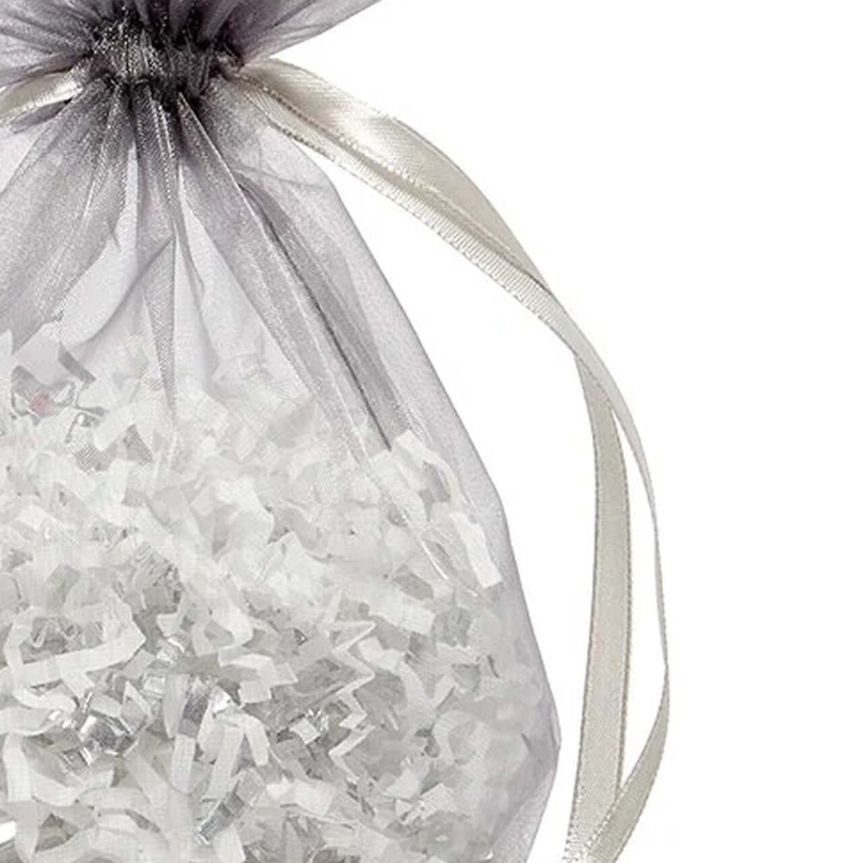 Wide Round Flat Bottom Organza Bags 6 1/2'' x 4''x7'' for Elegant Wrapping