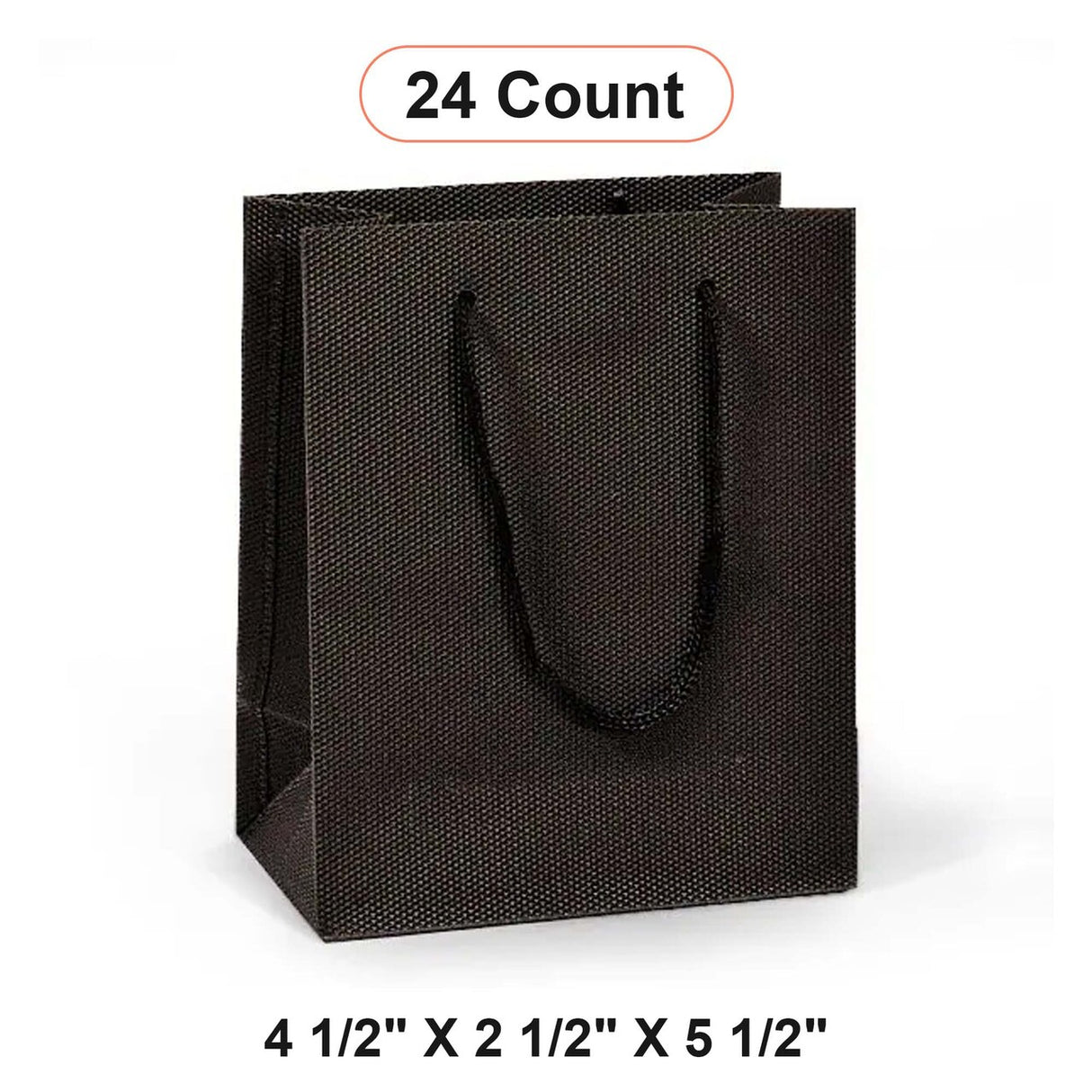 Stylish Embossed Plastic Euro Tote 4.5" x 2.5" x 5.5"