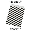Diagonal Stripes Shopping Merchandise Bags 8 1/2" x 11"