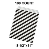 Diagonal Stripes Shopping Merchandise Bags 8 1/2" x 11"