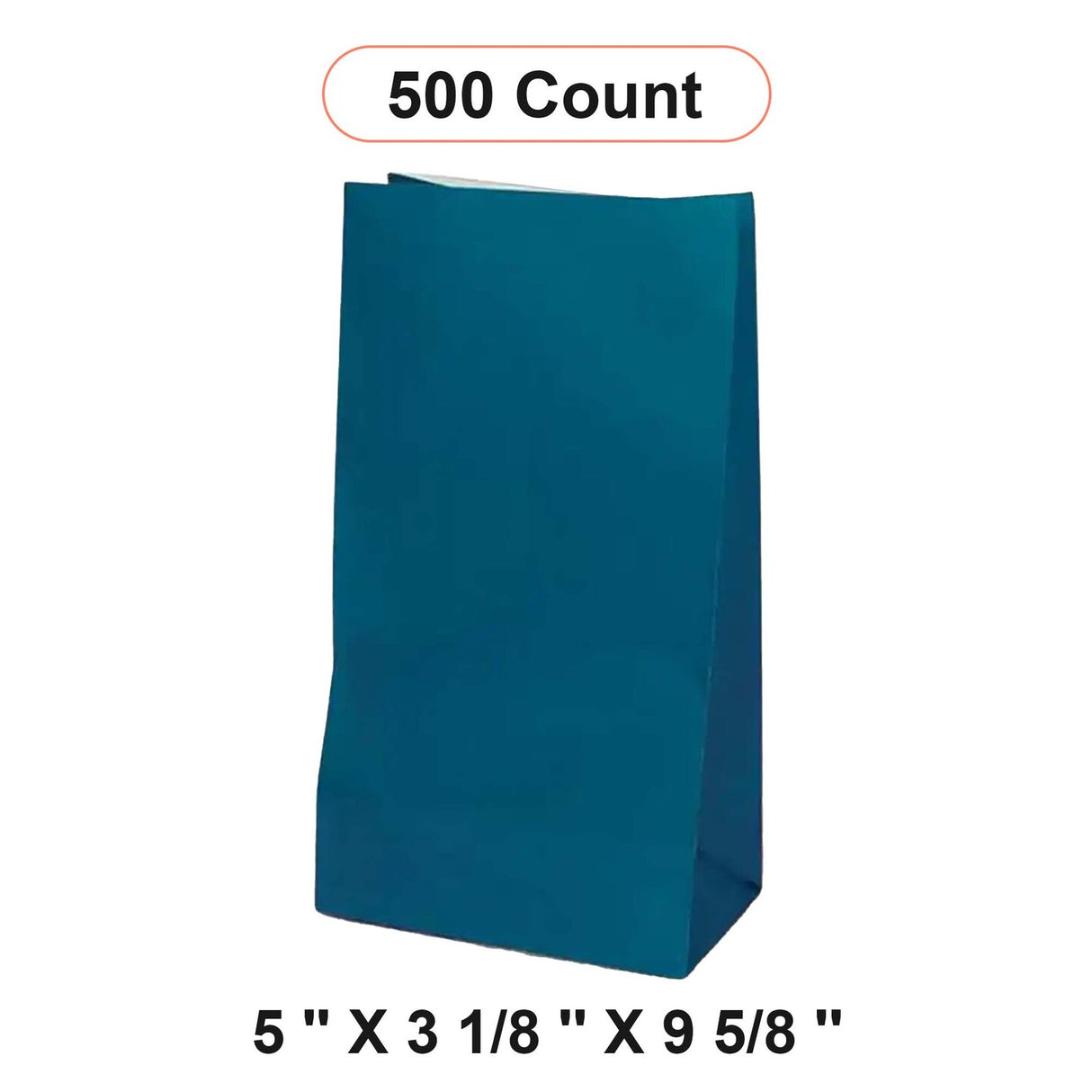 Colored Paper Bags 5'' x 3 1/8'' x 9 5/8'' Large Packs