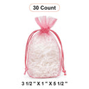 Bolsas de Organza con Fondo Plano 3 1/2'' x 1'' x 5 1/2'' para Presentación Chic de Regalos
