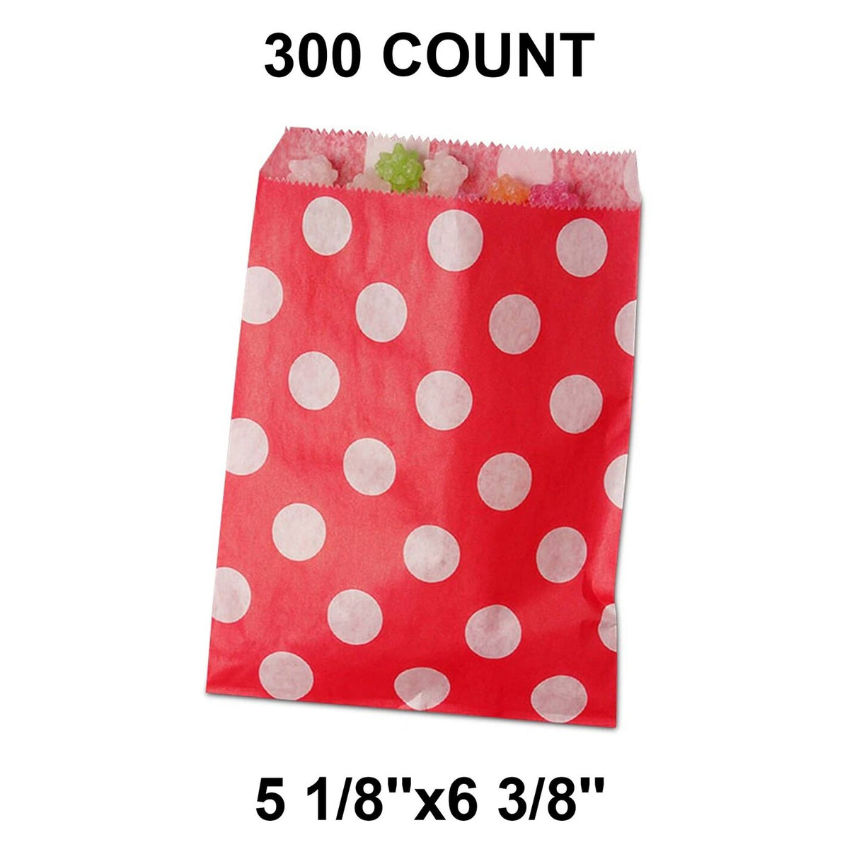 Large Dots Merchandise Bags 5 1/8" x 6 3/8" Compact Design