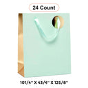 Elegant Two-Tone Metallic Euro Totes Compact 101/4'' x 43/4'' x 125/8''