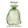 Flat Bottom Organza Bags 3 1/2''x1''x5 1/2'' for Small Business Packaging