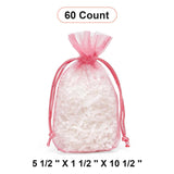 Flat Bottom Organza Bags 5 1/2''x11/2''x10 1/2'' for Deluxe Packaging