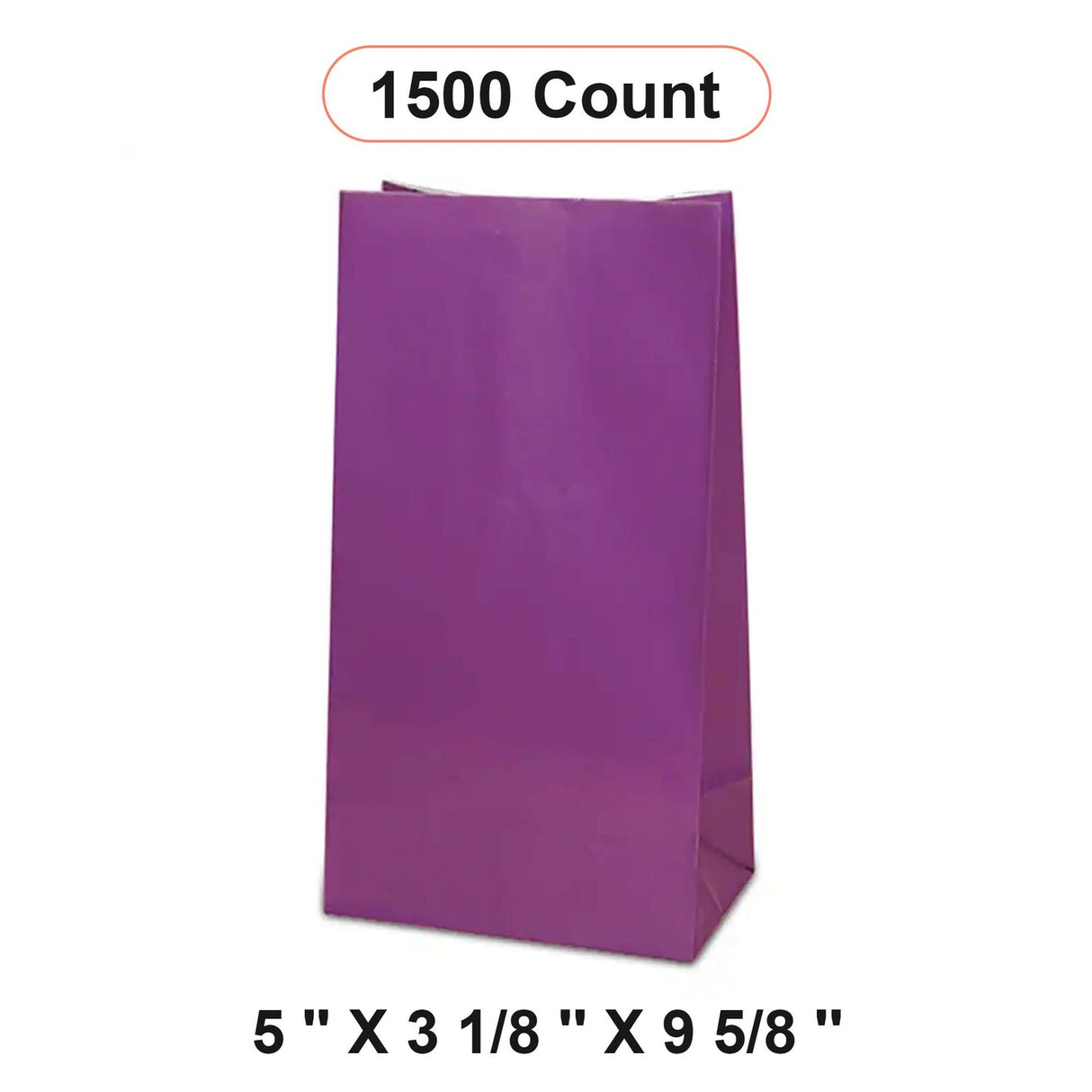 Colored Paper Bags 5'' x 3 1/8'' x 9 5/8'' Gift Bags