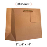 Premium Kraft Euro Totes 8" x 4" x 10" Strong Eco-Friendly Design