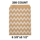 Practical White Paper Merchandise Bags 6 3/8" x 8 1/2"