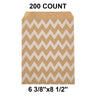 Practical White Paper Merchandise Bags 6 3/8" x 8 1/2"