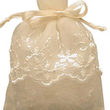 Small Embroidered Skirt Organza Bag 3'' x 4'' for Favors