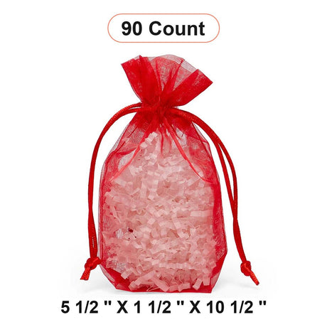 Flat Bottom Organza Bags 5 1/2''x11/2''x10 1/2'' for Custom Packaging