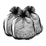 Wide Round Flat Bottom Organza Bags 9'' x 5 1/2'' x 12'' for Gifts