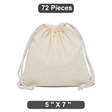 Convenient 5" x 7" Plain Cotton Muslin Pouch