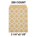 Economical White Paper Merchandise Bags 3 1/4" x 5 1/8"