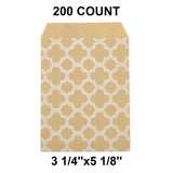 Economical White Paper Merchandise Bags 3 1/4" x 5 1/8"