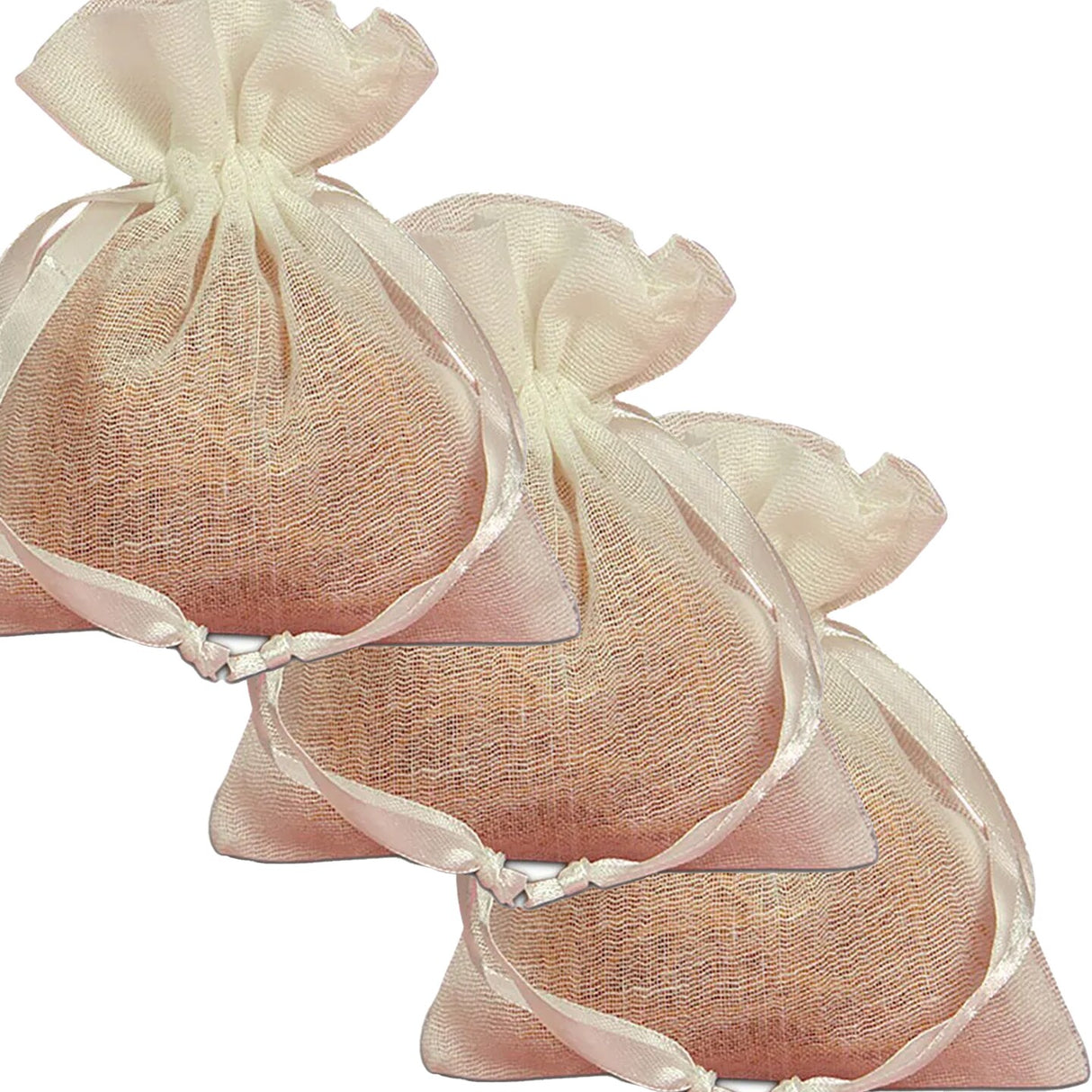 4" x 5" Drawstring Muslin Bags Natural & Colored Options