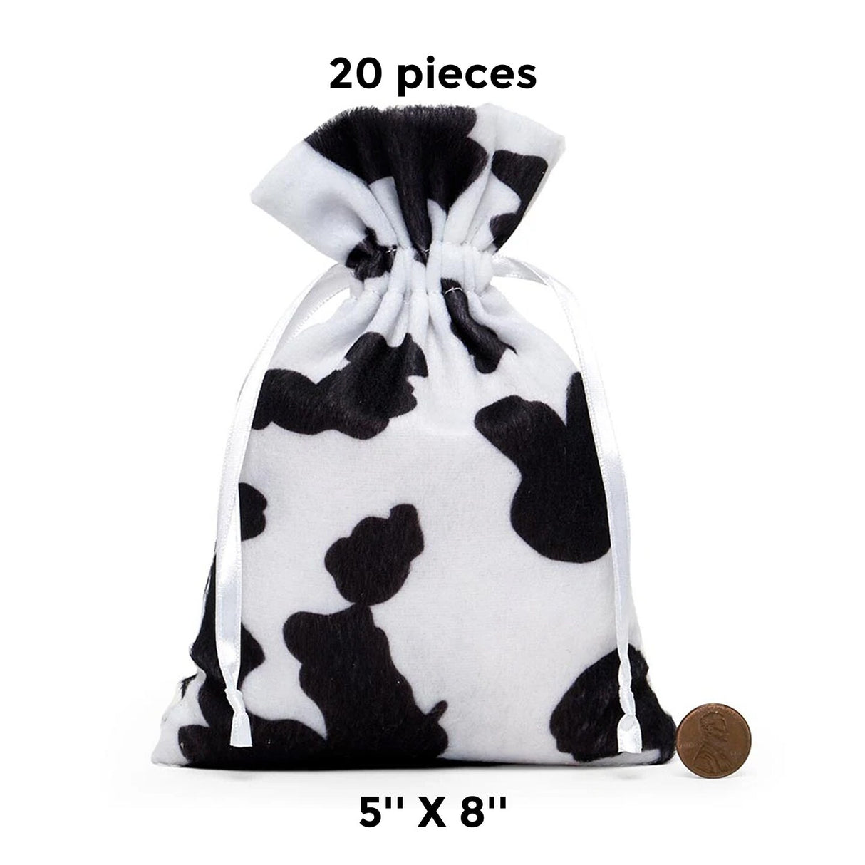 Plush Animal Faux Fur Storage Bags 5" x 8"