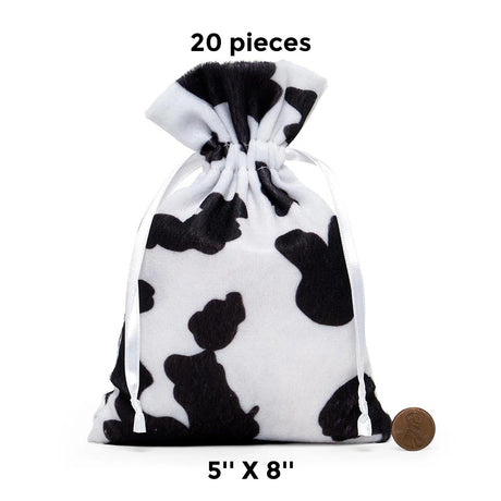 Plush Animal Faux Fur Storage Bags 5" x 8"