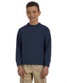 JERZEES® Dri-Power Youth Poly Cotton Long Sleeve Crewneck T-Shirt