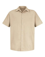 Red Kap Men's Specialized Short Sleeve Pocketless Work Shirt