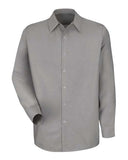 Red Kap Men's Specialized Pocketless Poplin Long Sleeve Work Shirt