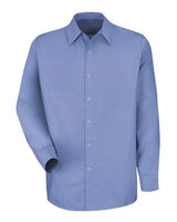 Red Kap Men's Specialized Pocketless Poplin Long Sleeve Work Shirt