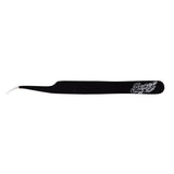 Excel Slant Fine-Point Tweezers, Black